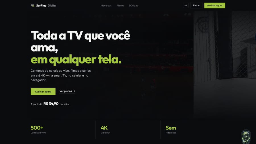 Site SATPlay TV Digital